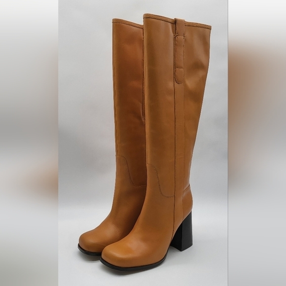 88- Free People Naomi tall Heels Boots Genuine Leather Size 8.5 NWT - Picture 2 of 16